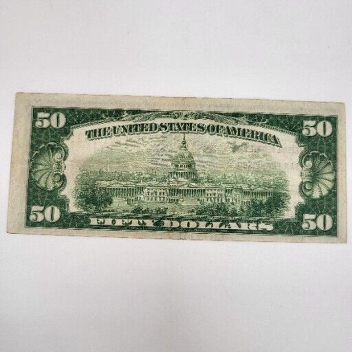1929 $50 CURRENCY BANK NOTE THE FEDERAL RESERVE BANK of SAN FRANCISCO CA.