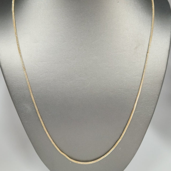 18 K Yellow Gold Snake Chain Necklace 24"