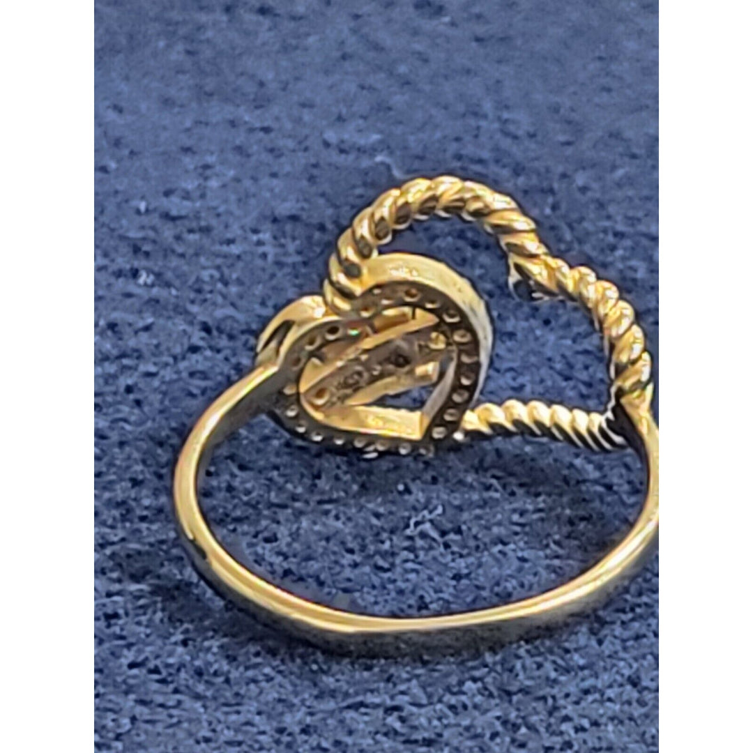 14k Gold Heart Quinceanera Ring, Sweet 15 Ring With 2.3g Of Gold