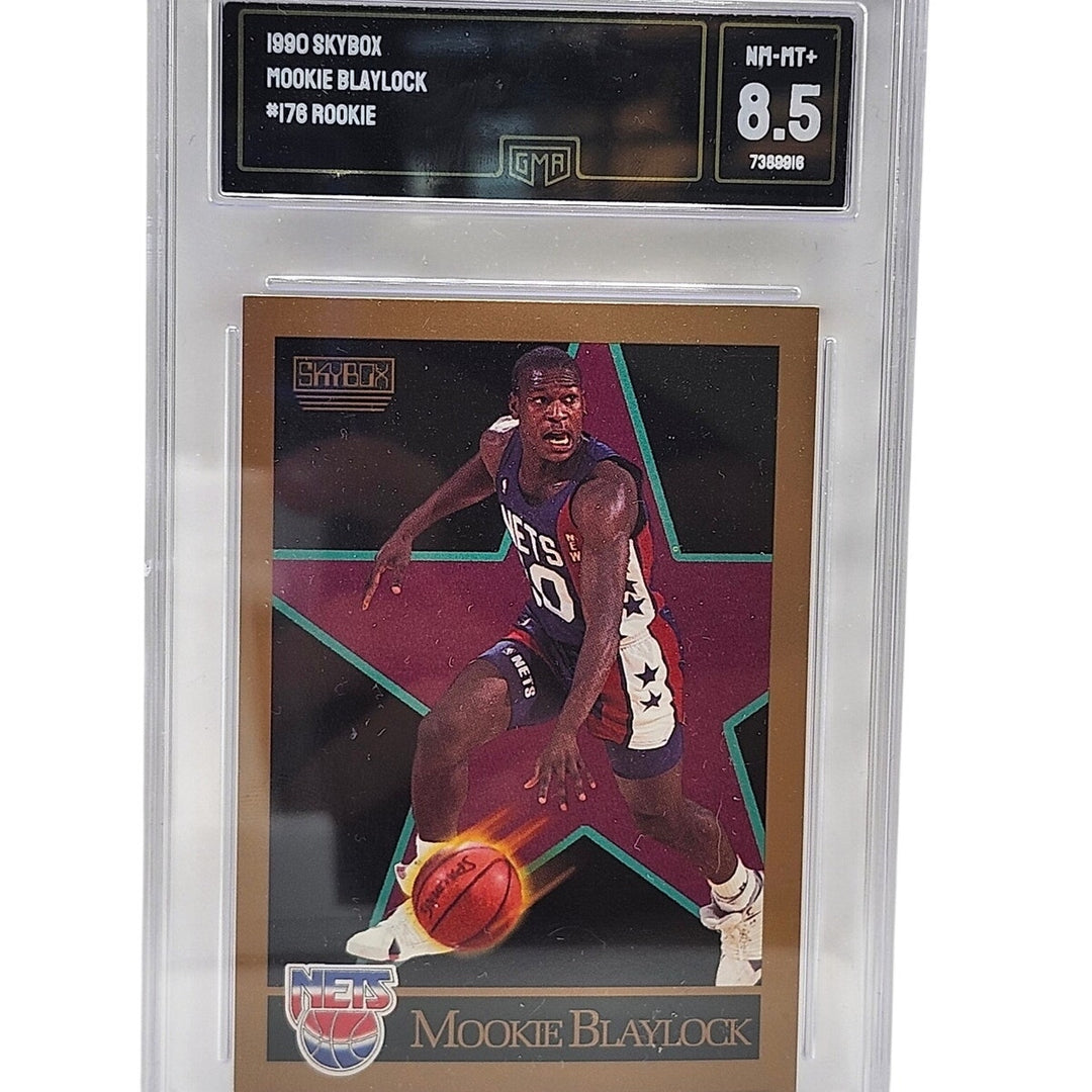 1990 SkyBox Mookie Blaylock Rookie Card #176 - GMA 8.5 NM-MT+ New Jersey Nets