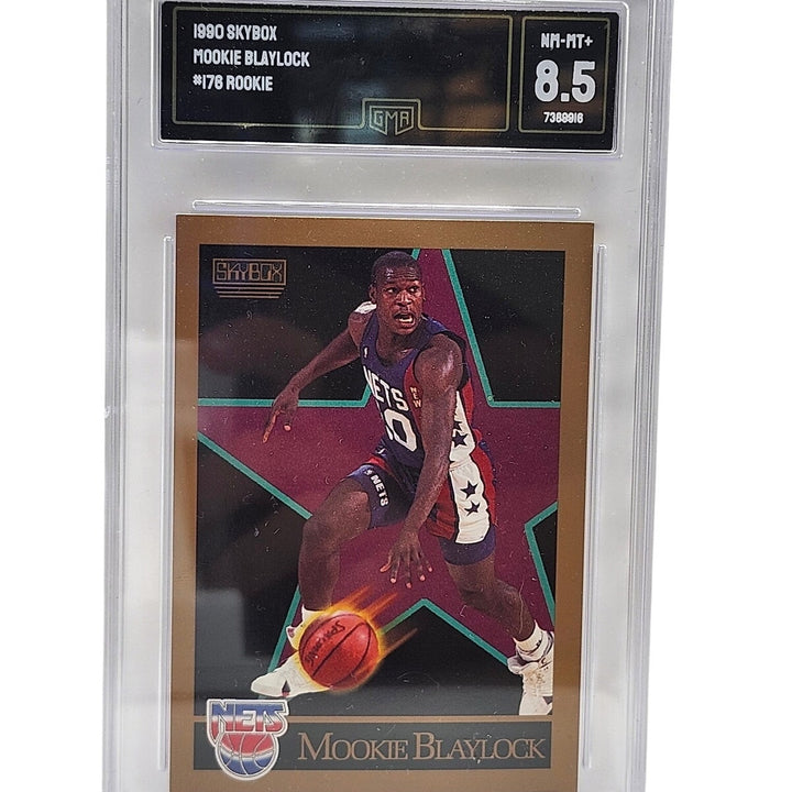 1990 SkyBox Mookie Blaylock Rookie Card #176 - GMA 8.5 NM-MT+ New Jersey Nets