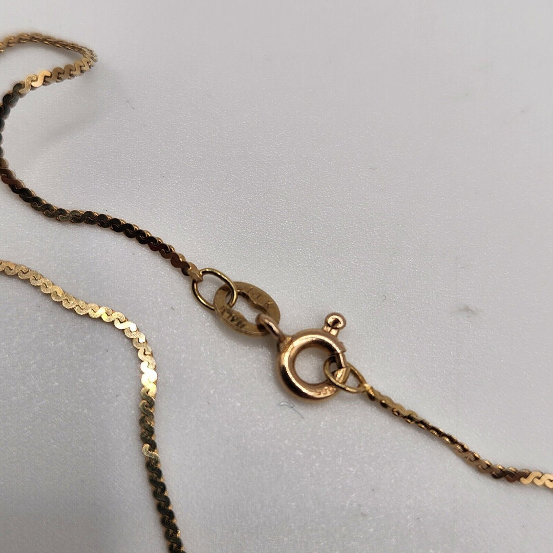 Whimsical 14k Yellow Gold Jester Natural Gemstones Pendant Necklace 16"