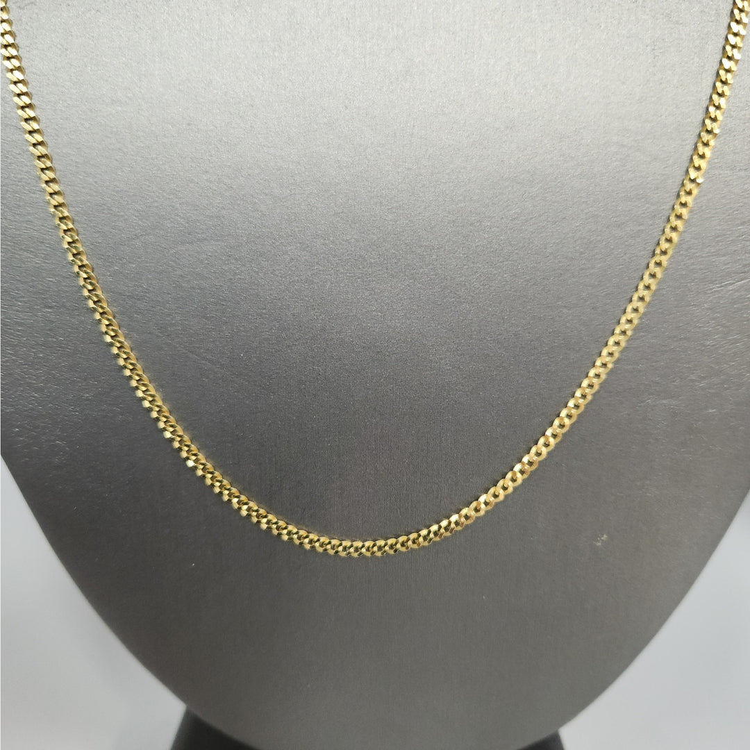 925 sterling Silver Gold -Tone Cuban Link Necklace  24"