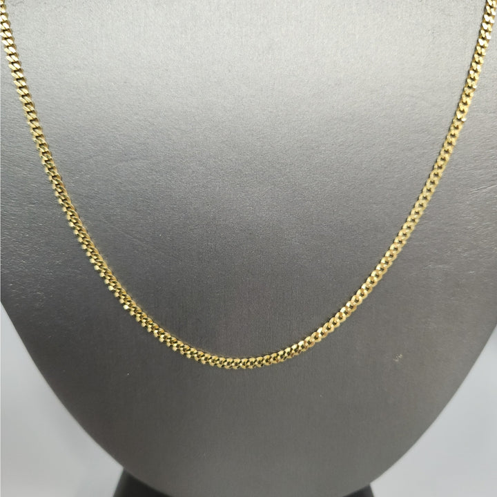 925 sterling Silver Gold -Tone Cuban Link Necklace  24"