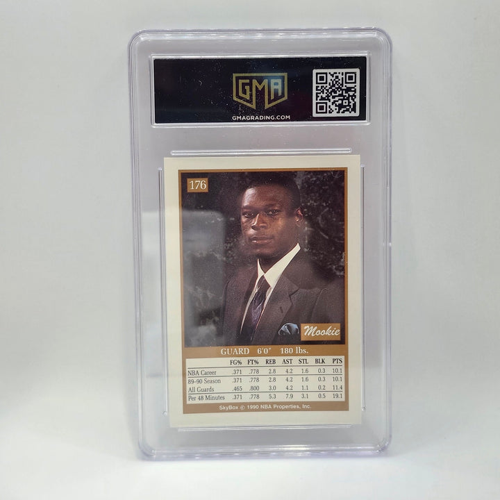 1990 SkyBox Mookie Blaylock Rookie RC #176 GMA 8.5 NM-MT+ New Jersey Nets Card