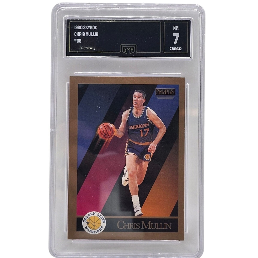 1990 SkyBox Chris Mullin #98 Golden State Warriors GMA 7 NM