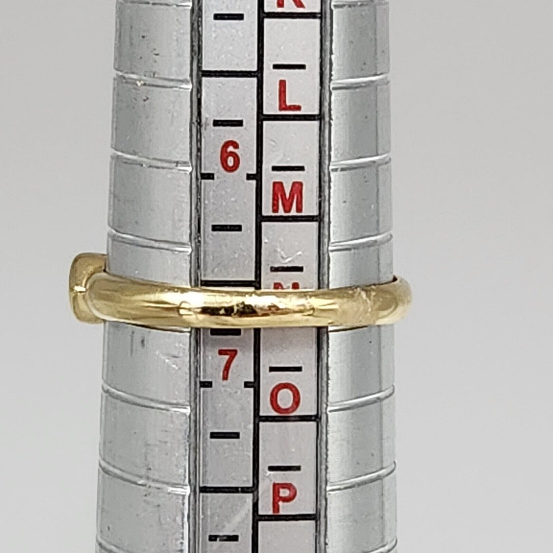 18k Yellow Gold Diamond Heart Ring Size 6.75