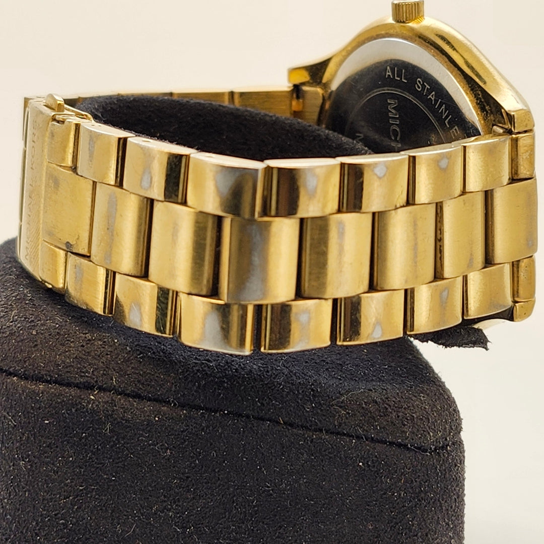 Michael Kors Gold-Tone Round Dial Stainless Steel Quartz Wristwatch