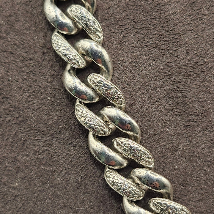 Sterling Silver .925 Diamond-Accented Cuban Link Chain Necklace (20.5" / 37.0g)