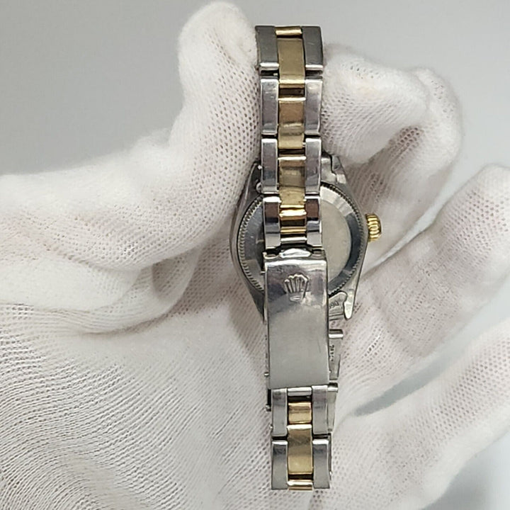 Rolex Oyster Perpetual 26mm Champagne Dial Two Tone Slainless Steel Women Watch