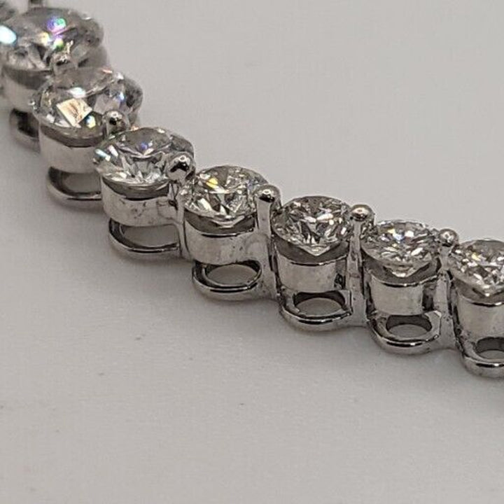 14k White Gold Diamond Tears Shape Pendant 12 round Diamonds 1 1/2 CT Necklace