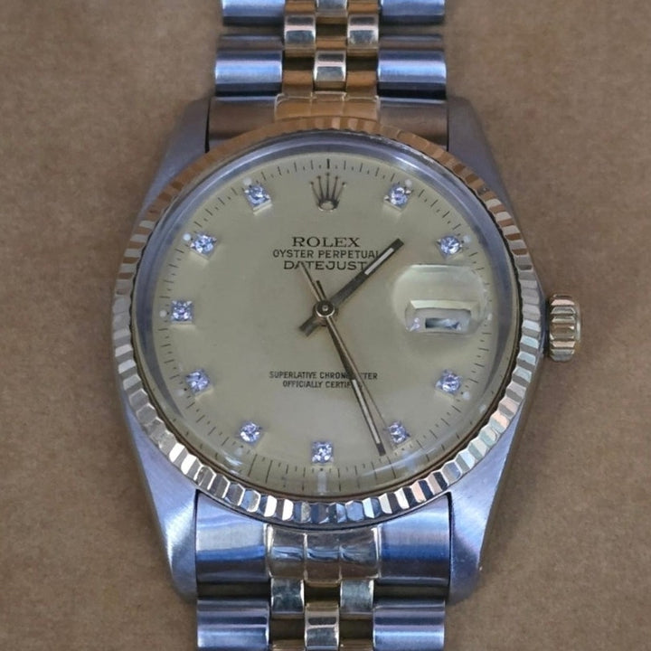 1982 Rolex Datejust 36 Ref 16013 18K/Steel Jubilee 14K Bezel