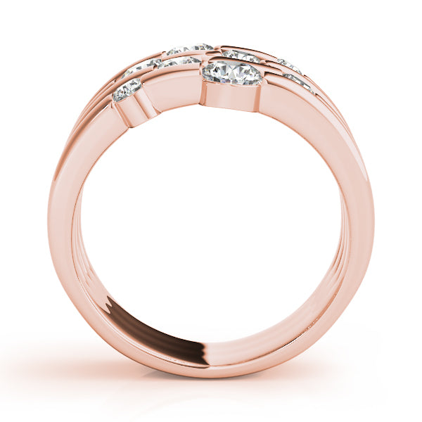 Rose Gold Lab Diamond Right Hand Fashion Ring