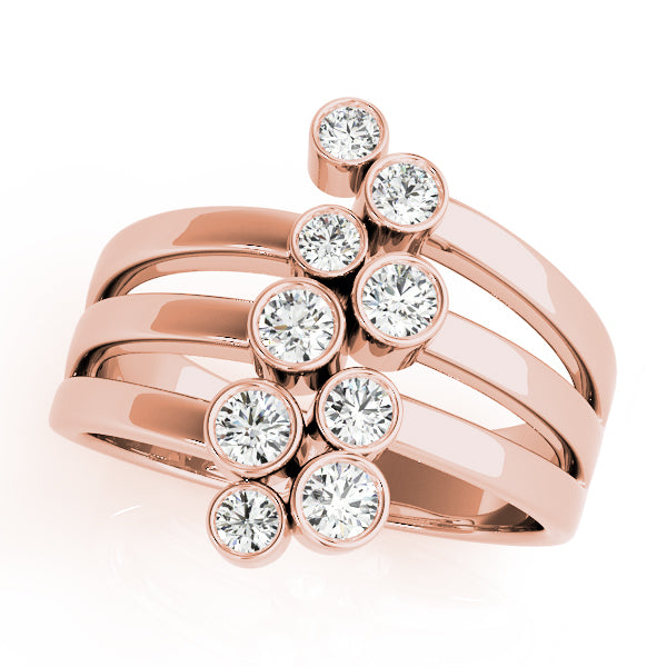 14K Rose Gold Lab Diamond Right Hand Ring