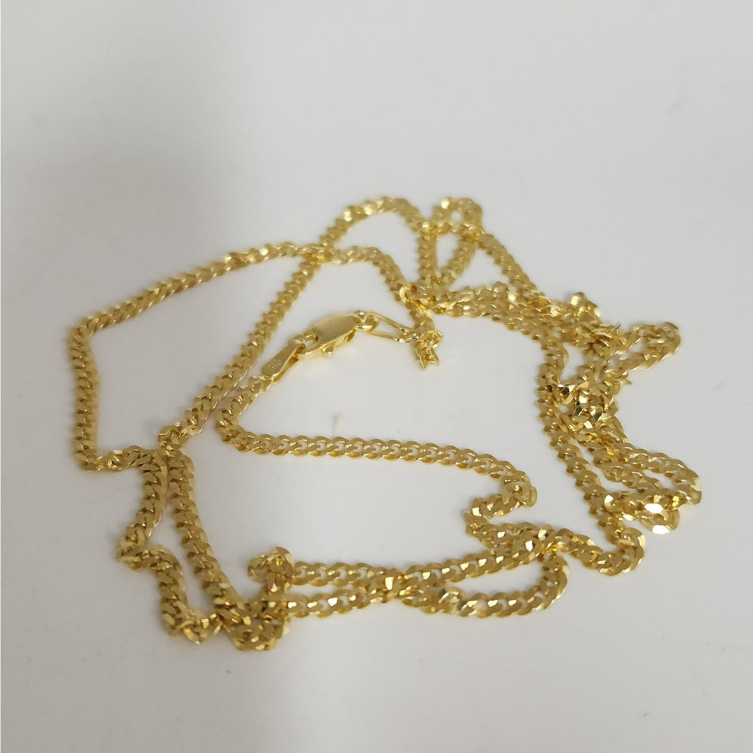 925 sterling Silver Gold -Tone Cuban Link Necklace  24"