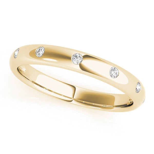 14K Yellow Gold Diamond Stackable Ring