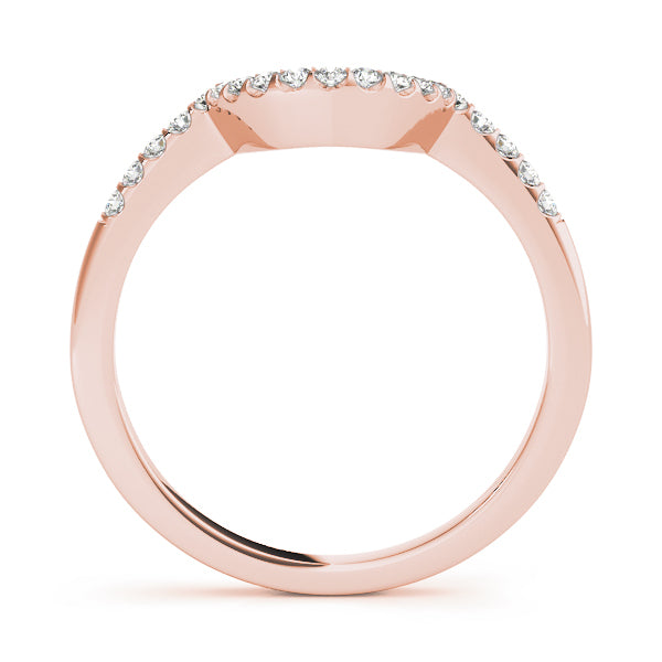 14K Rose Gold Diamond Wedding Ring