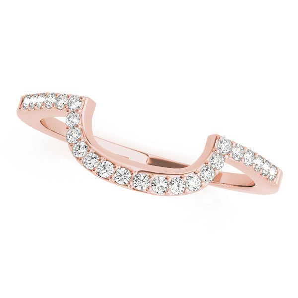14K Rose Gold 1/5 CTW Diamond Wedding Band