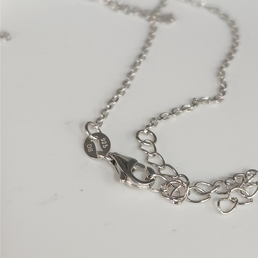 925 Sterling Silver Teardrop Pendant Necklace