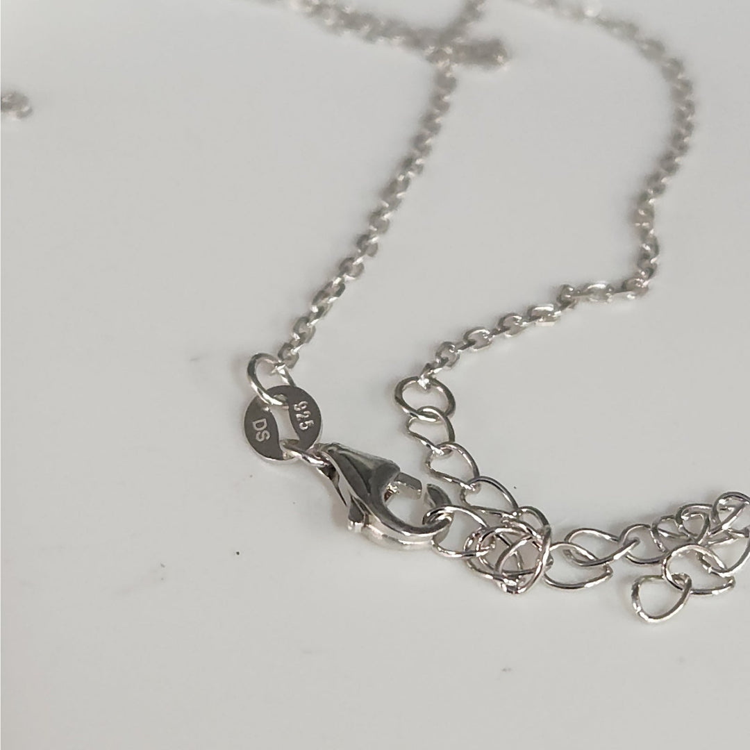 925 Sterling Silver Teardrop Pendant Necklace