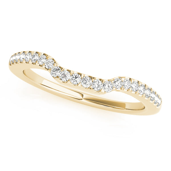14K Yellow Gold 1/5 ct Diamond Wedding Band