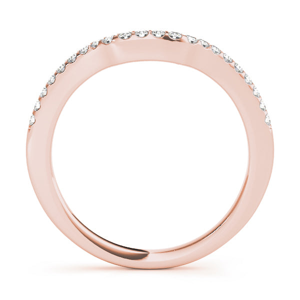 18K Rose Gold Diamond Wedding Ring