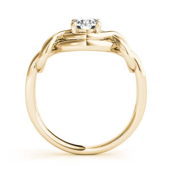14K Yellow Gold Diamond Love Knot Ring