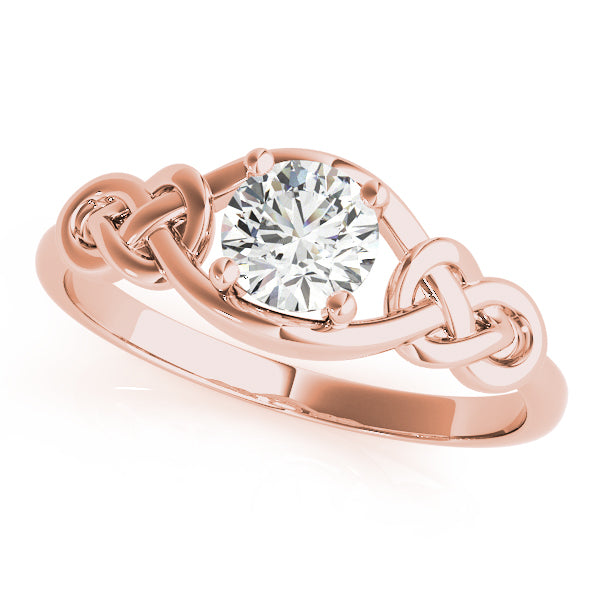 14K Rose Gold Diamond Love Knot Ring