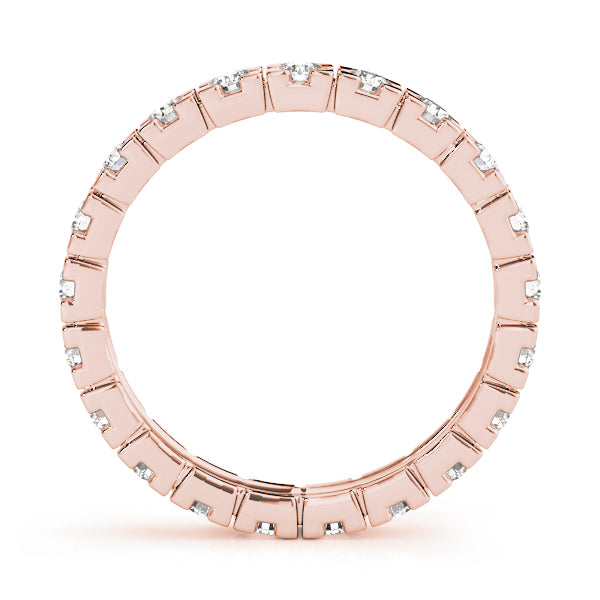 18K Rose Gold 1/2 ct Diamond Wedding Band