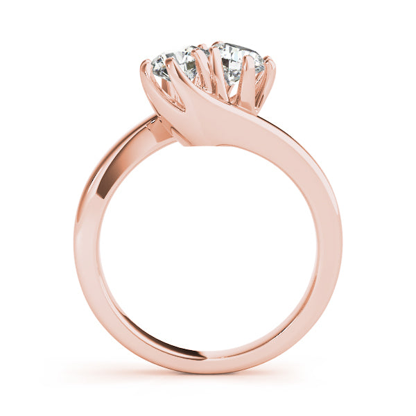 Rose Gold Lab Diamond Two Stone Ring
