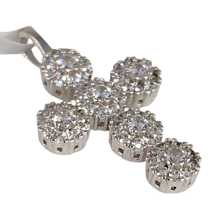 925 Sterling Silver CZ  Cross Pendant