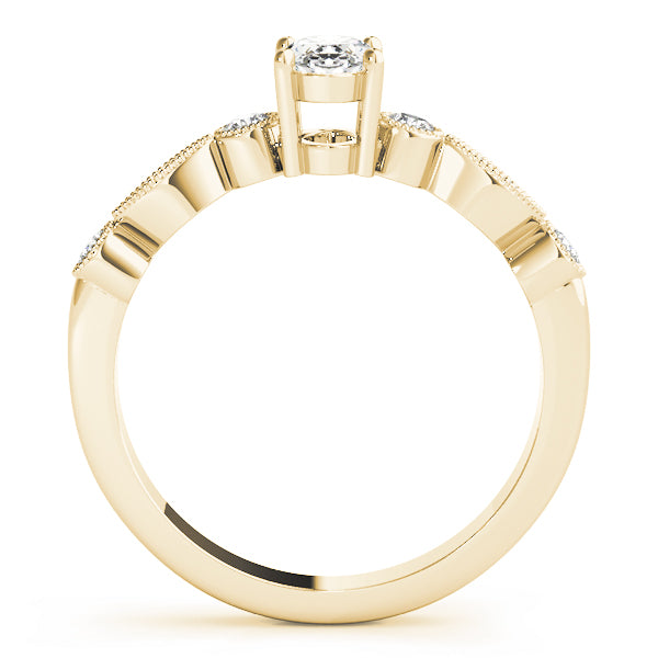 14K Yellow Gold Lab Diamond Oval Fashion Ring