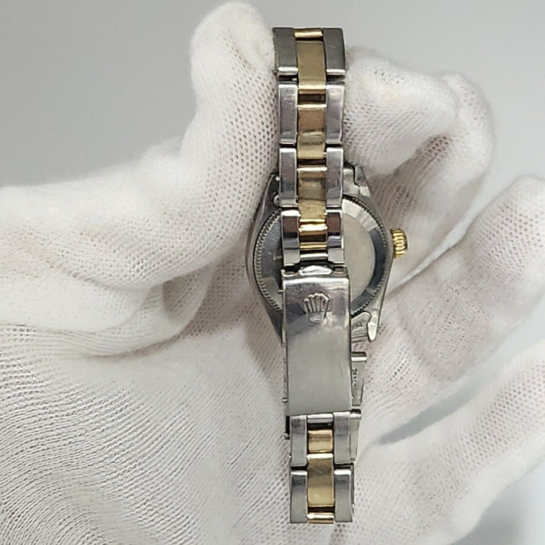 Rolex oyster perpetual 26mm champagne two tone stainless steel, Ref# 6618 1962