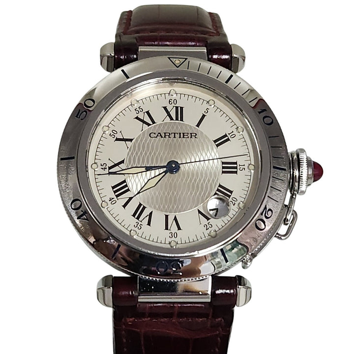 Cartier Pasha Limited 1997 150th Anniversary Automatic Red Cabochon Stainless...