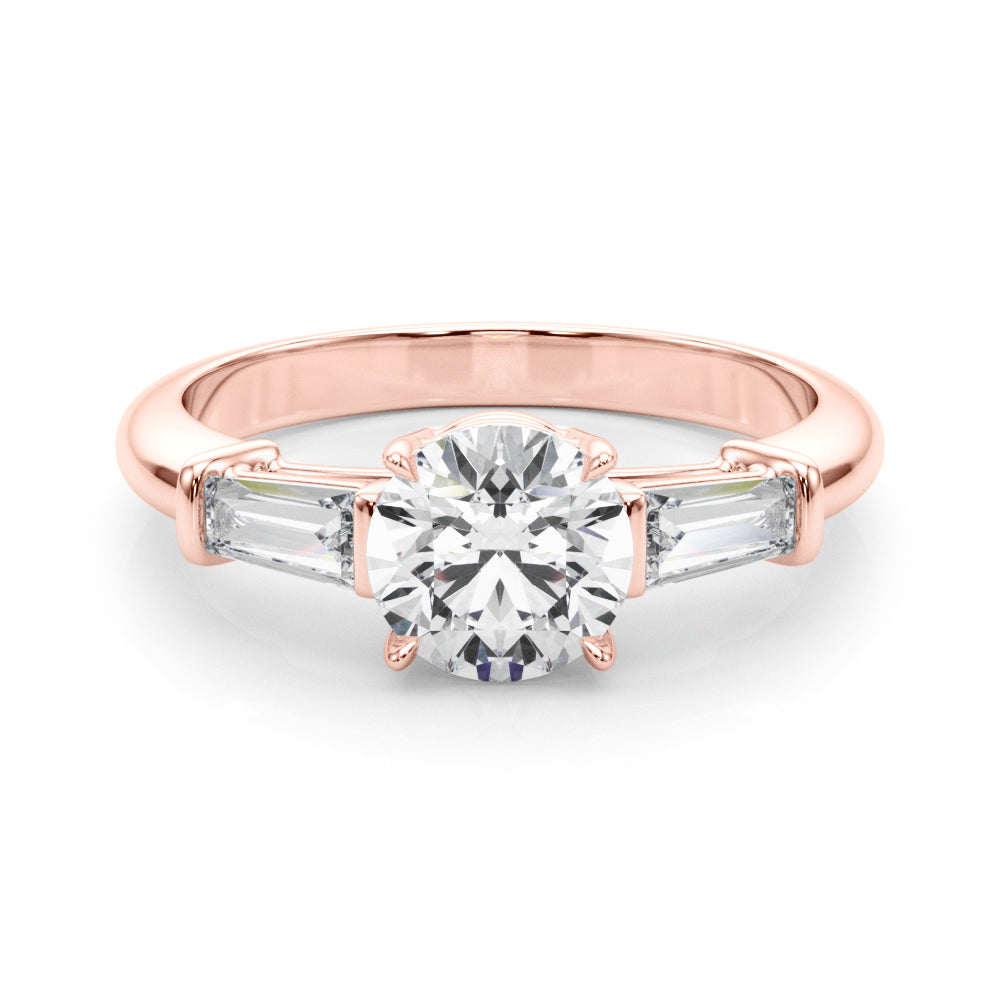 14K Rose Gold 1 1/2 ct tw Fancy Shape Diamond Engagement Ring