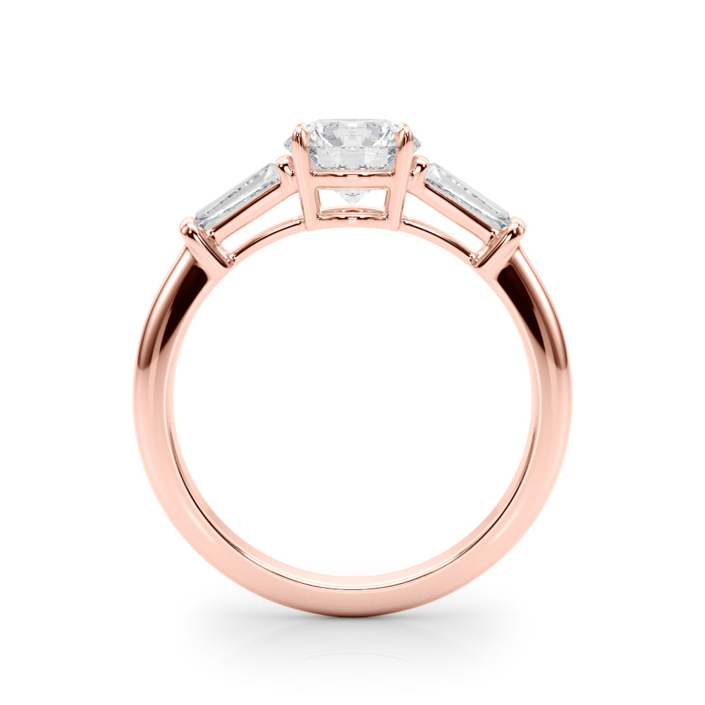 14K Rose Gold 1 1/2 ct tw Fancy Shape Diamond Engagement Ring