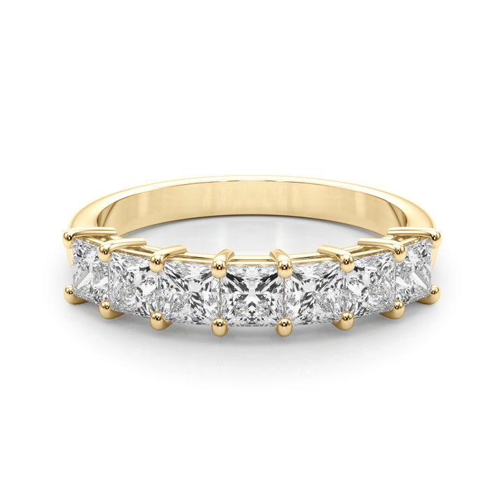 14K Yellow Gold Multi-Diamond Square Engagement Ring