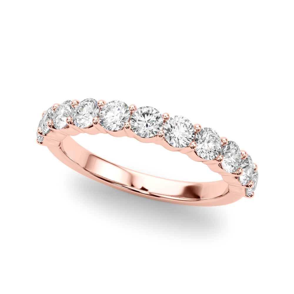 Rose Gold Lab Diamond Shared Prong Band