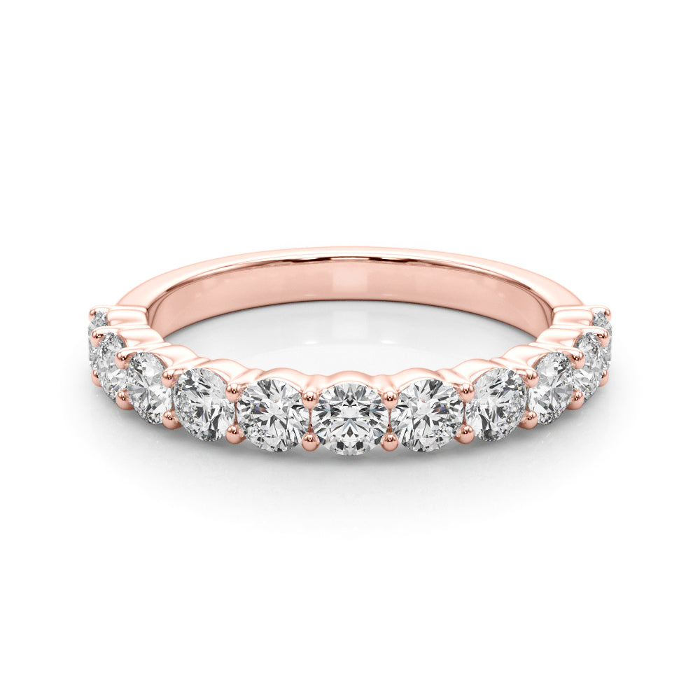 Rose Gold Lab Diamond Shared Prong Band