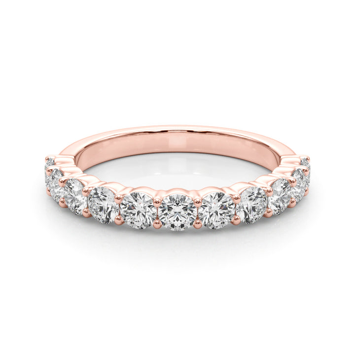 Rose Gold Lab Diamond Shared Prong Band