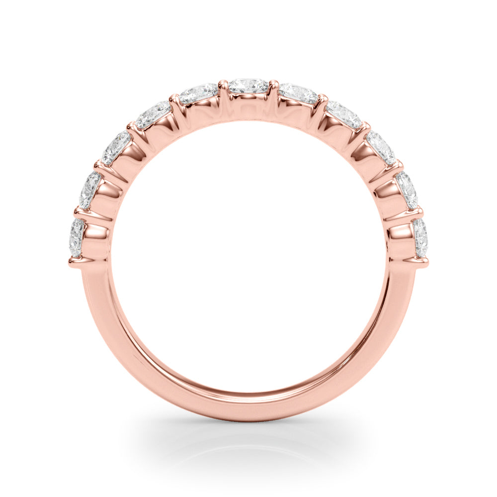 Rose Gold Lab Diamond Shared Prong Band