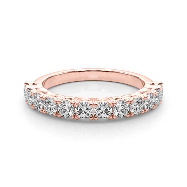 Rose Gold Lab Diamond Straight Wedding Band