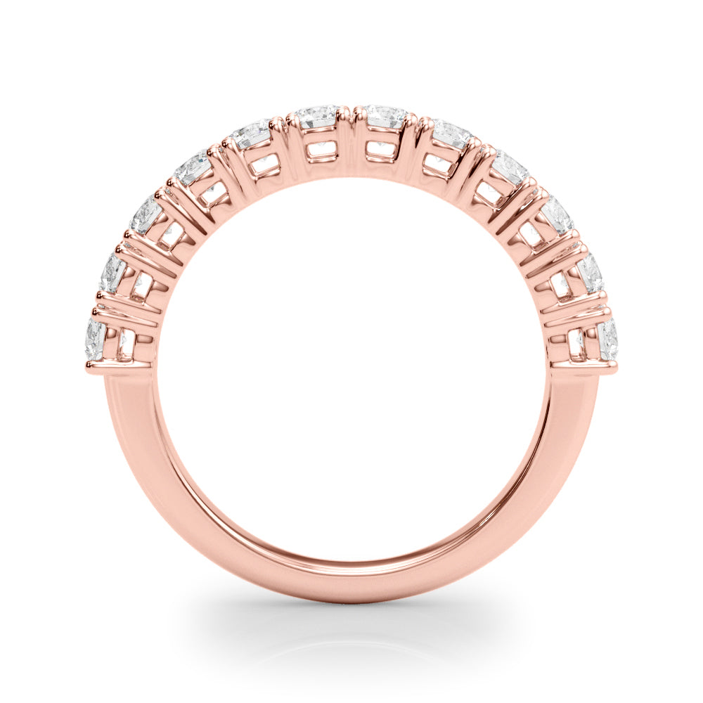 Rose Gold Lab Diamond Straight Wedding Band