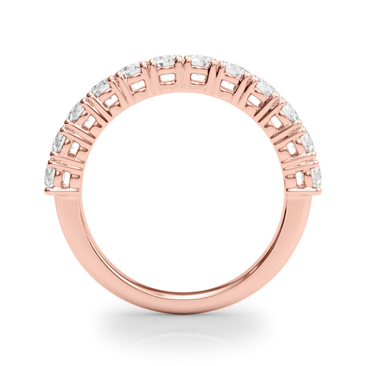 Rose Gold Lab Diamond Straight Wedding Band