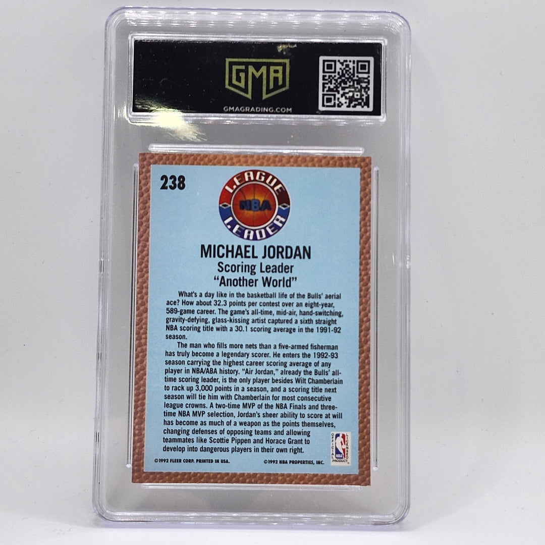 1992 Fleer Michael Jordan #238 League Leader GMA 8.5 NM-MT+ Chicago Bulls