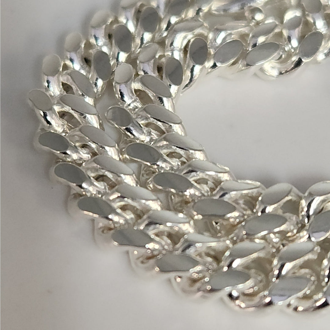 925 Sterling Silver 8" Solid Miami Cuban Link Bracelet Heavy Ball Design With Box Clasp