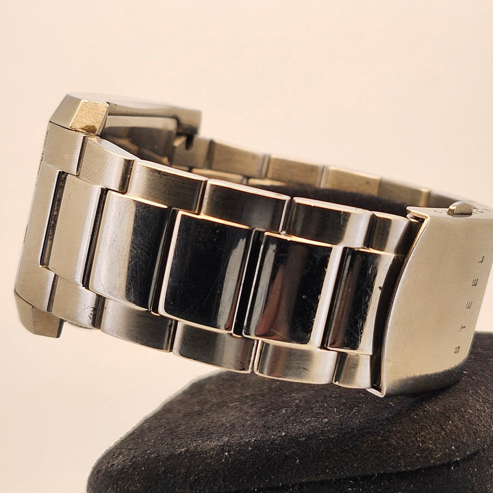 Guess Steel Rectangular Dual-Dial Silver Dial Quartz Watch G10133G