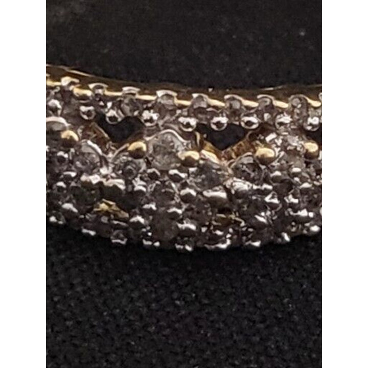 10k Yellow Gold triple row Diamond With 2g Of Gold Size 7