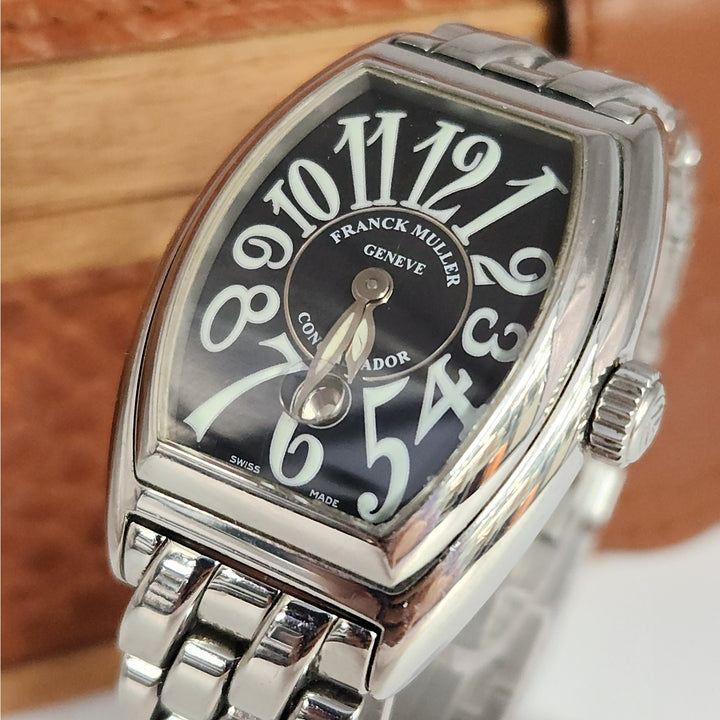 Vintage Franck Muller Conquistador Lady 8005 L O Automatic Stainless Steel Watch w/Box