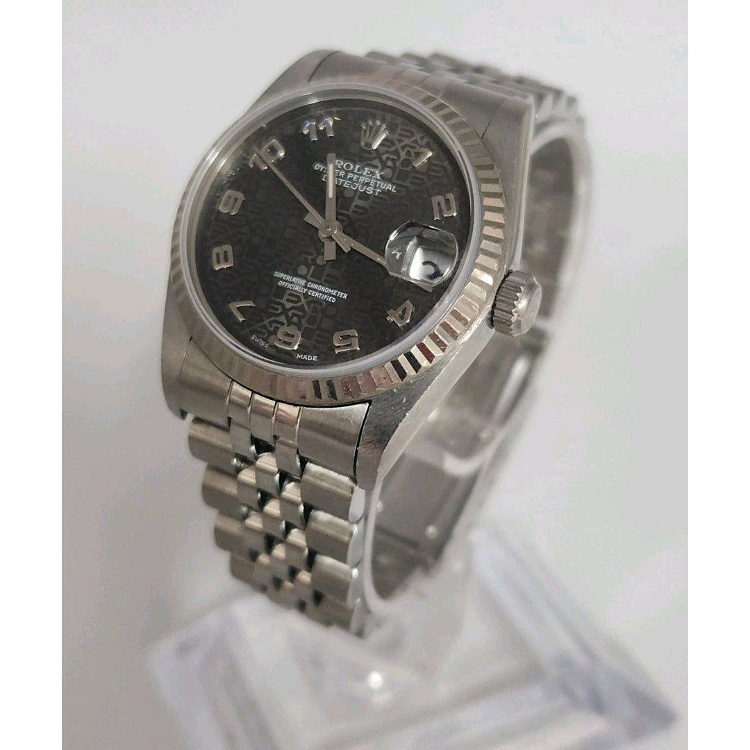 Rolex 31MM Stainless Steel Gray Oyster Perpetual Datejust Watch